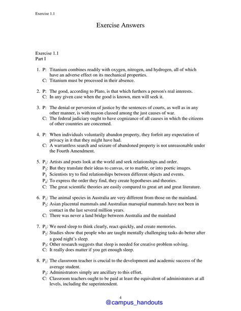 Answers For A Concise Introduction To Logic