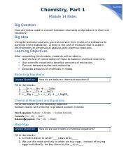answers for chemistry module 14