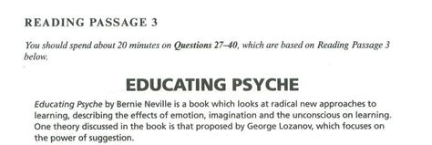 Answers For Educating Psyche Ielts Reading Practice Test Education Psyche Reading Answers - Education Psyche Reading Answers
