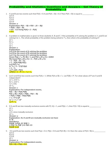 answers for probability and statistics plato course
