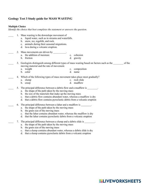 Answers For Study Guide Mass Moles