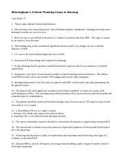 answers for winningham critical thinking case studies
