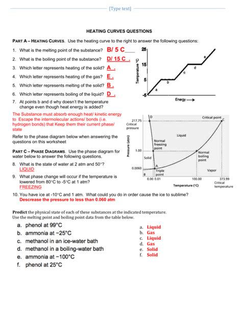 Answers Heating Curve Worksheet 1 Pdf Course Hero A Heating Curve Worksheet Answers - A Heating Curve Worksheet Answers