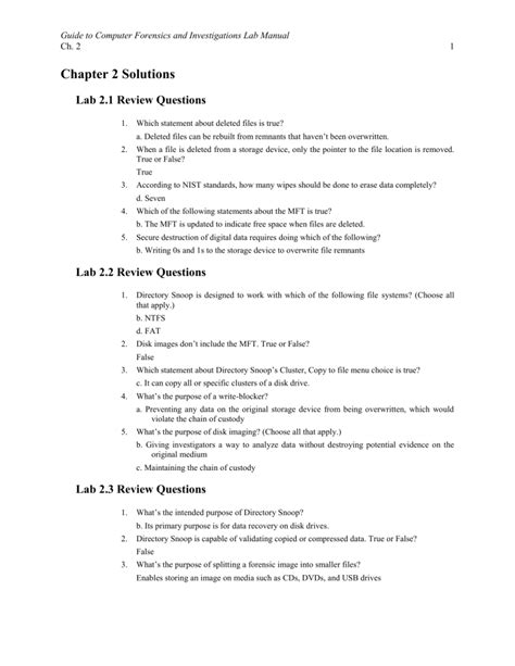 Answers Lab Manual Computer Forensics And Investigations