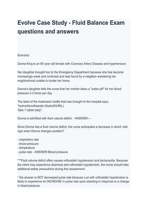 Answers To Evolve Case Study Osteoporosis