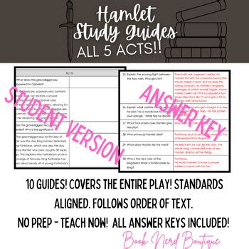 Answers To Hamlet Study Guide Questions