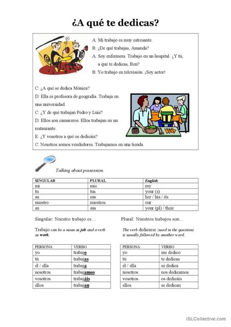 Read Answers A Que Te Dedicas 