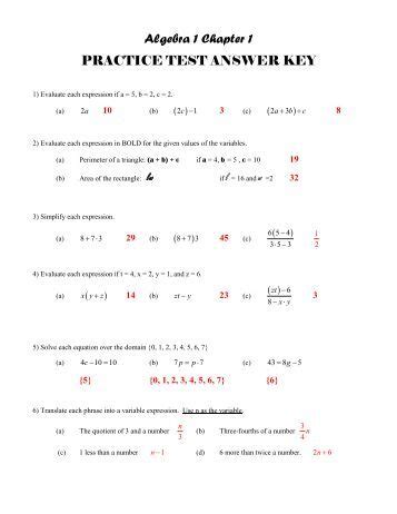 Read Answers For Algebra1 Practice Workbook 