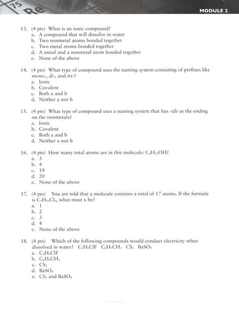 Full Download Answers For Apologia Chemistry Module 14 Test 