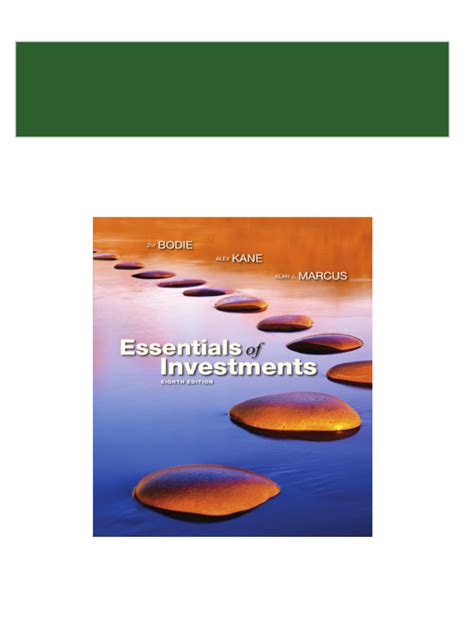 Read Online Answers For Essentials Of Investments 8Th Edition 