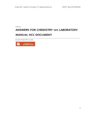 Download Answers For Laboratory Manual For Chemistry 1411 