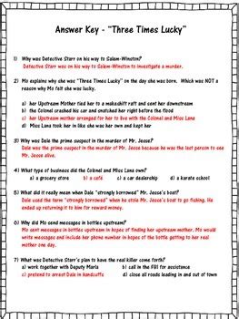 Download Answers For Three Times Lucky Ar Test 