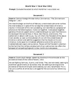 Full Download Answers Of The Dbq World War 1 