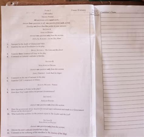 Read Online Answers Of Waec Literature Paper Three 