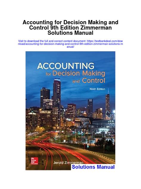 Read Answers To Accounting For Decision Making And Control 