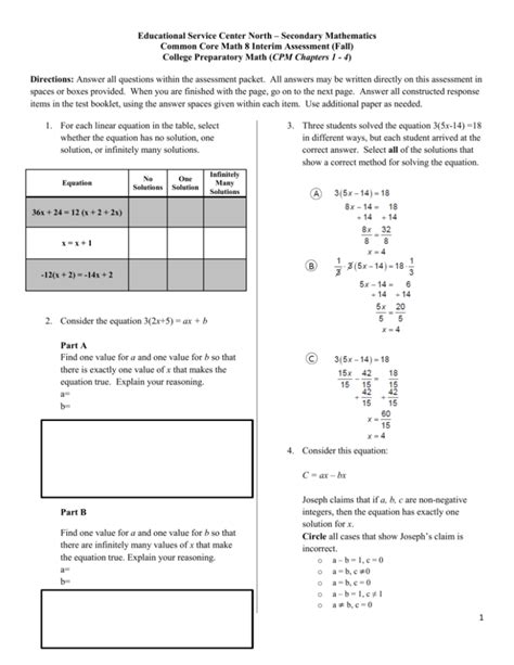 Read Answers To Algebra Fall Interim Assessment Test 