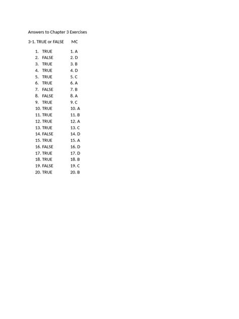 Read Online Answers To Chapter 3 Exercises 