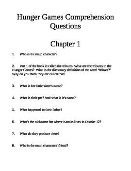 Read Online Answers To Comprehension Questions For Hunger Games 