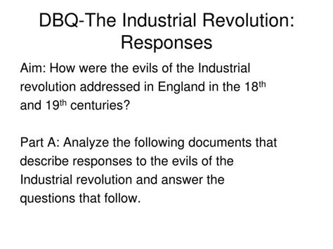 Read Answers To Dbq 14 Industrial Revolution Responses 