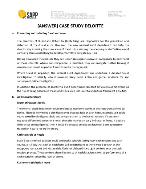 Download Answers To Deloitte Case Studies 