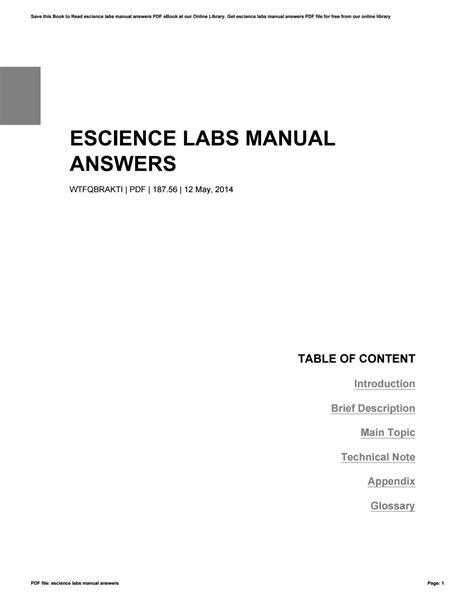 Read Online Answers To Escience Labs 