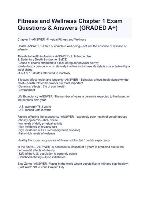 Download Answers To Fitness For Life Chapter Reviews 