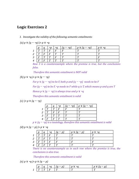 Read Online Answers To Logic Manual Exercises 