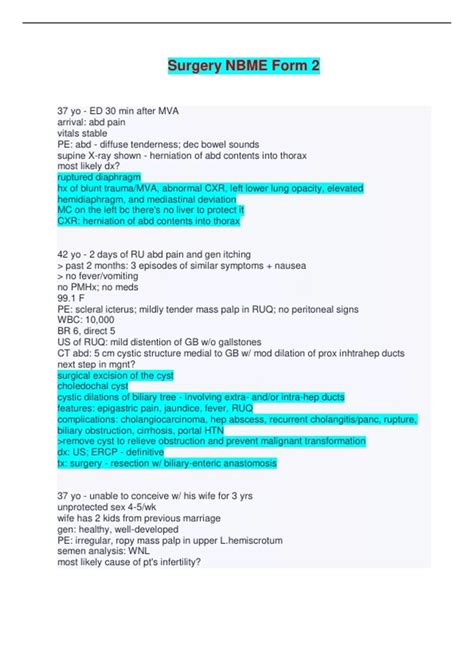 Full Download Answers To Nbme Surgery Form 2 