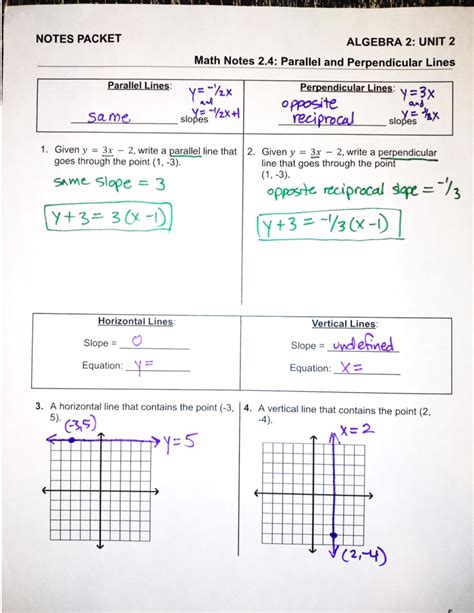 Read Answers To Parent Function Packet Algebra 2 