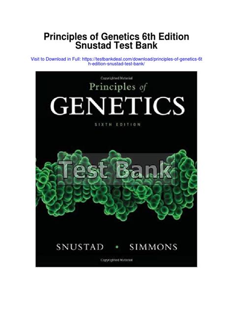 Read Online Answers To Principles Of Genetics 6Th Edition 