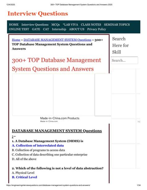 Download Answers To Questions Database Administration Fundamentals 