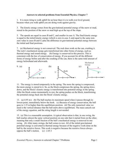 Read Answers To Selected Problems From Essential Physics Chapter 7 