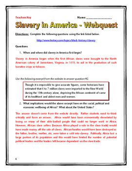 Download Answers To Slavery Webquest 
