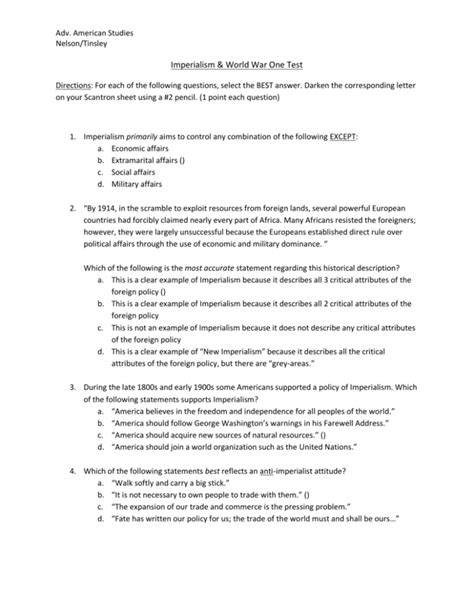 Download Answers To The Nationalism Imperialism Test 