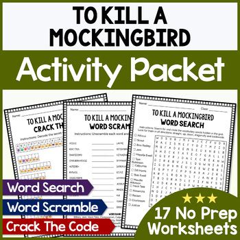 Read Answers To To Kill A Mocking Bird Activity Packet 