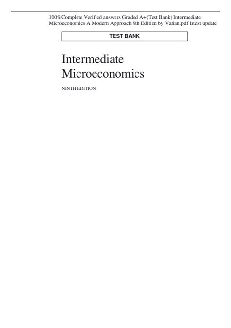 Full Download Answers To Varian Intermediate Microeconomics 
