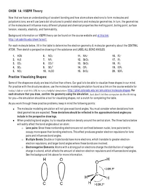 Full Download Answers To Vsepr Lab 