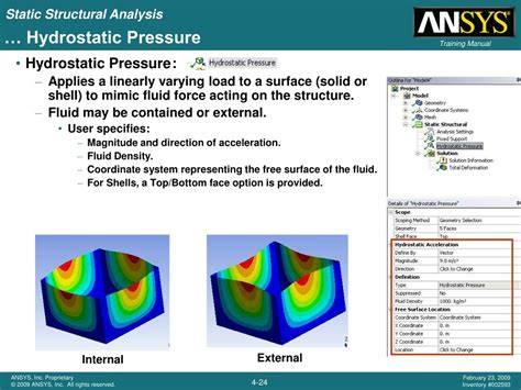 ansys hydrostatic pressure example