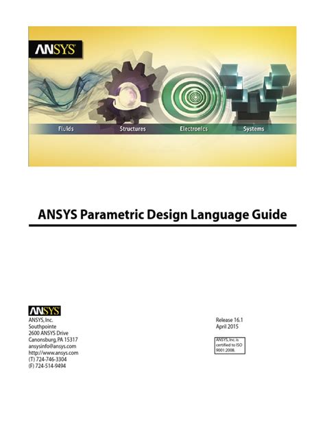 Ansys Parametric Design Language Guide