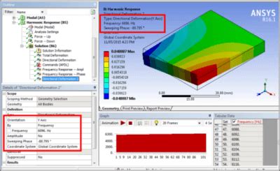 Ansys Workbench Harmonic Response Analysis Tutorials