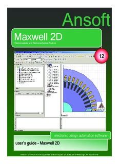 Read Ansys Maxwell 2D 14 User Guide 