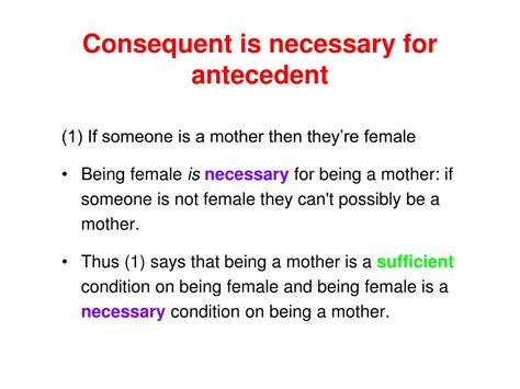 Antecedent And Consequent