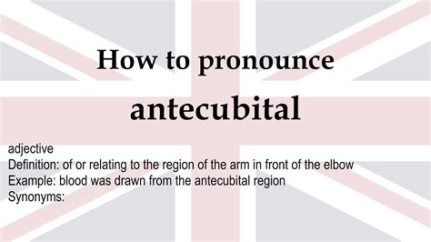 antecubital pronunciation