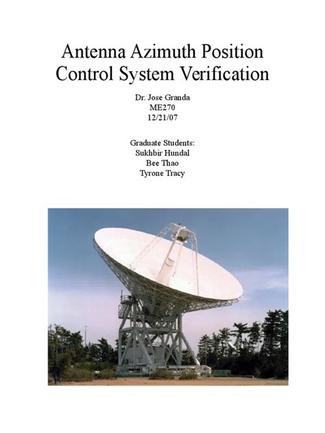 Download Antenna Azimuth Position Control System Solution File Type Pdf 