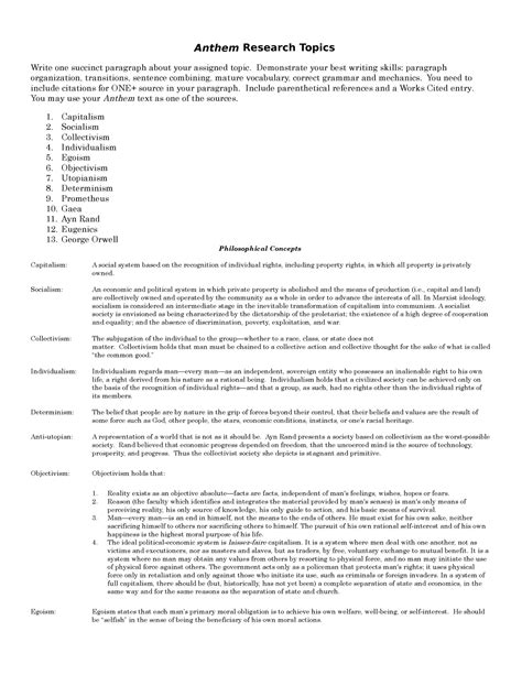 Download Anthem Research Paper 