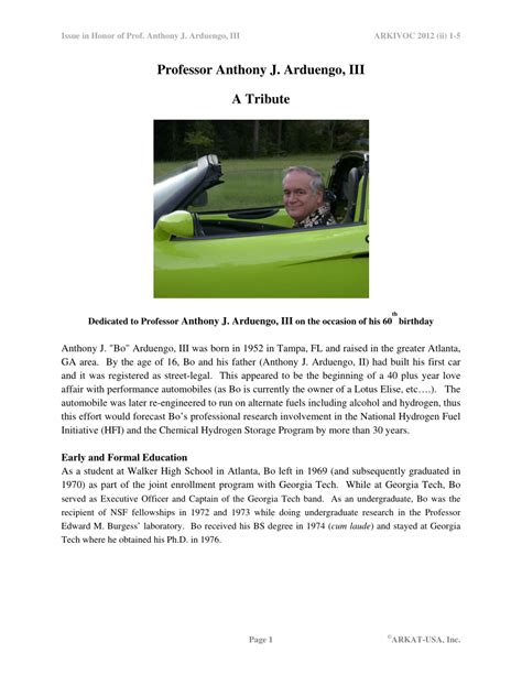 anthony joseph arduengo iii biography sample