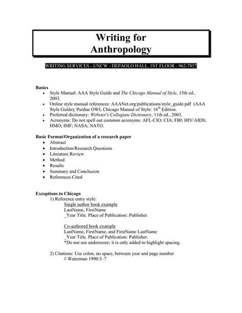 Download Anthropology Research Paper Example 