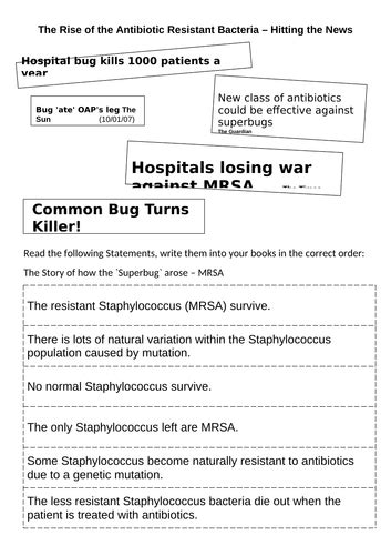 Antibiotics And Resistance Gcse Full Lesson Teaching Resources Antibiotic Resistance Worksheet - Antibiotic Resistance Worksheet