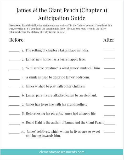 Read Anticipation Guide For Reading 