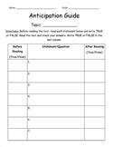 Download Anticipation Guide Template For Science 